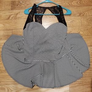 Striped Peplum Top (Size 22-24)